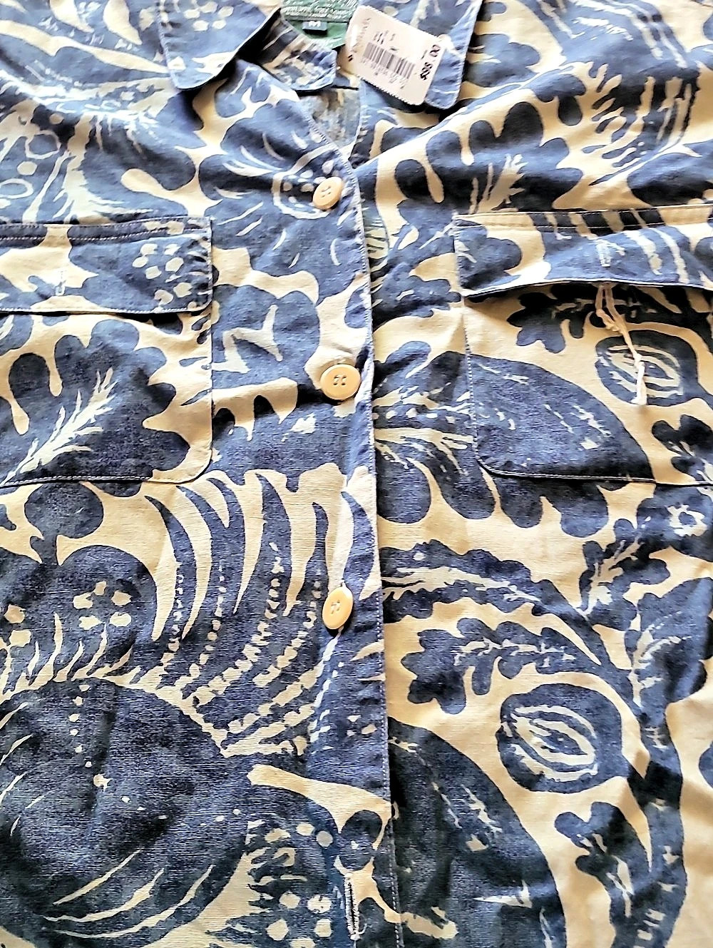 Ralph Lauren Country Abstract Print Cotton Shirt Size Medium NWT
